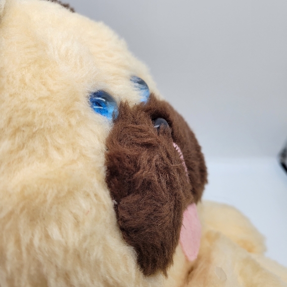 Vintage Hallmark Cards From 1993 Plush Stocking Stuffable Cream/Brown Soft Dog - Picture 4 of 13